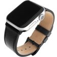 Bracelete Pele Fixed para Apple Watch 42mm | 44mm | 45mm - Preto Fashion