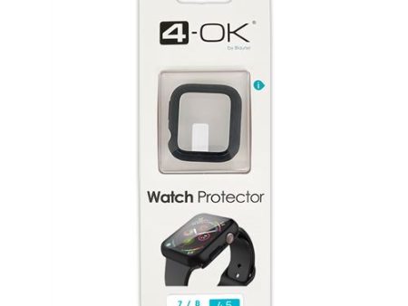 Capa Protetora de Ecrã 4-OK para Apple Watch 7 8 - 45 mm - Preto Online Sale