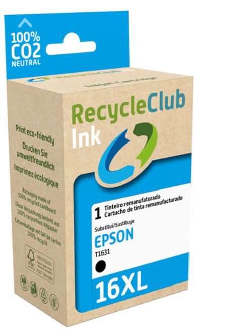 Pack de Tinteiros Recycleclub Epson 16XL BLACK - Preto For Cheap