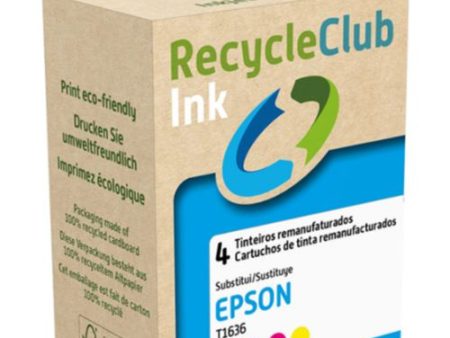 Pack Tinteiros Recycleclub Epson Pack 16XL - Preto | Ciano | Amarelo | Magenta Sale