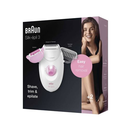 Depiladora Arranque Braun Silk-Épil S3 3270- Branco   Rosa Sale