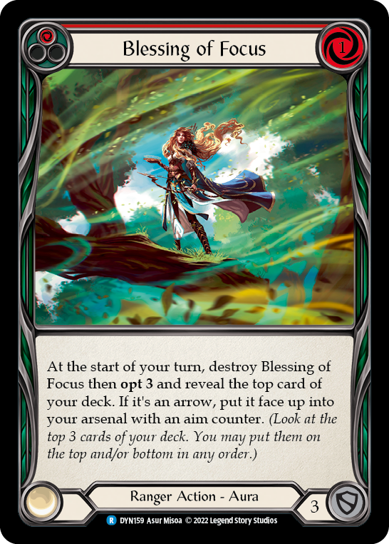 Blessing of Focus (Red) [DYN159] (Dynasty)  Rainbow Foil Discount