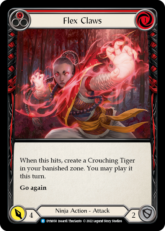 Flex Claws (Red) [DYN050] (Dynasty)  Rainbow Foil on Sale