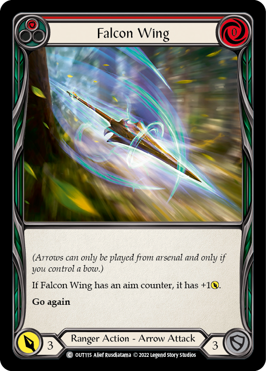 Falcon Wing (Red) [OUT115] (Outsiders)  Rainbow Foil on Sale