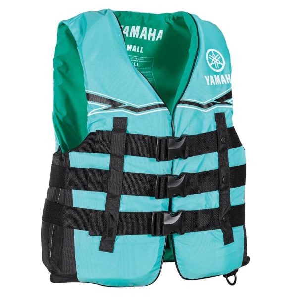 Yamaha Women s 21V3B Nylon Value 3-Buckle PFD-Teal Black White-XS Supply