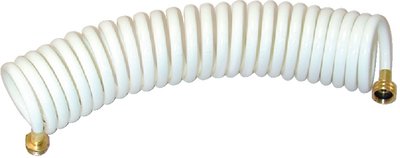 Cook Mfg - Coiled Washed Down Hose w Straight Nozzle - 25  x 1 2  ID - White - WDHBR25WBDP Cheap