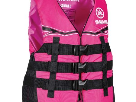 Yamaha Women s 21V3B Nylon Value 3-Buckle PFD-Pink Black White-L For Discount