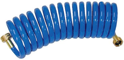 Cook Mfg - Coiled Washed Down Hose w Straight Nozzle - 15  x 1 2  ID - Blue - WDHBR15BBDP Cheap