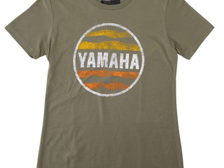 Yamaha Women s Adventure Sunset Tee - Olive White - 2XL Online Hot Sale