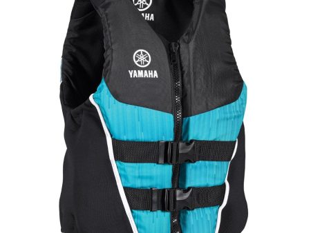 Yamaha Women s 21NNC Neoprene Nylon Combo PFD-Teal Black White-L For Sale