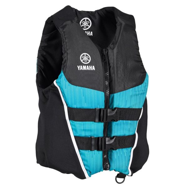 Yamaha Women s 21NNC Neoprene Nylon Combo PFD-Teal Black White-L For Sale