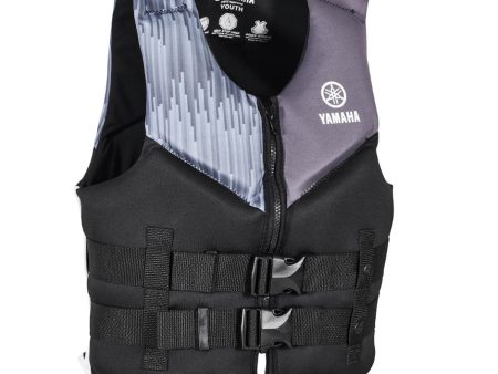 Yamaha Youth 21VNE Neoprene 2-Buckle PFD-One Size-Black Gray White Online now